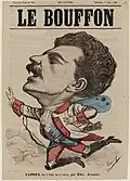 Portrait charge de Capoul paru dans Le Bouffon du 1er mars 1868.