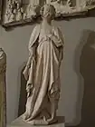 Ange soufflant de la trompette de Saint-Louis de Poissy, fin du XIIIe&nbsp;siècle.