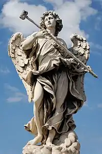 Ange à l'éponge de vinaigre d'Antonio Giorgetti&nbsp;(it), avec l'inscription « ils m'abreuvent de vinaigre » (« potaverunt me aceto », psaume 69:22).