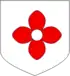 D'argent une angemme de gueules.