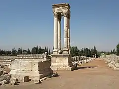 Tétrapyle, Anjar, Liban.