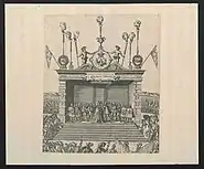 Sacre de François en 1582 (Prentenkabinet de l'université d'Anvers).