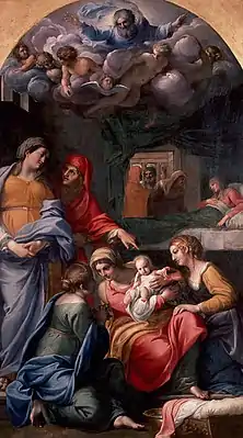 La Naissance de la Vierge (1605-1609)musée du Louvre, Paris.