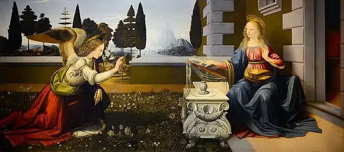 Annonciation,de Léonard de Vinci