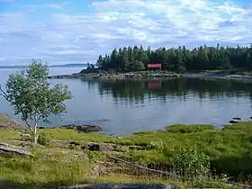 Photo prise à l'île aux Basques depuis l'anse d'en Bas