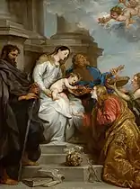 Couronnement de Sainte Rosalie, Antoine van Dyck (1629), musée d'Histoire de l'art de Vienne.