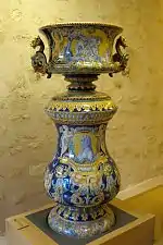 Antoine Montagnon, Grand vase de jardin, fin du XIXe siècle, musée de la faïence, Nevers