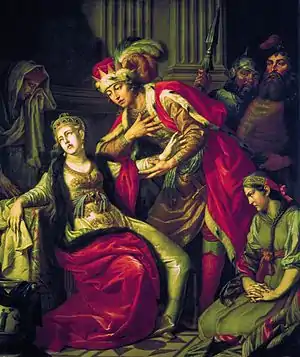 L'enlèvement de Rogneda vu par un artiste du XVIIIe&nbsp;siècle