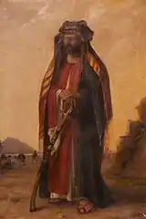 Julius Euting en costume bédouin, par Antonie Boubong (de) (1886)