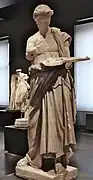 « Jeune fille d'Anzio »Copie/original v. 170 ?marbre H. 1,74 m.Palazzo Massimo alle Terme