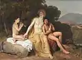 Apollon, Hyacinthe et Cyparisse faisant de la musique et chantant  par Alexandre Ivanov (XIXe&nbsp;siècle).