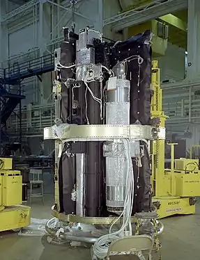 Les télescopes dans la monture qui permet de les faire pivoter.