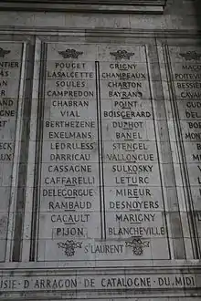 27e colonne de l’arc de triomphe de l'Étoile