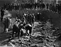 Dépouilles d'Arméniens au cimetière d'Erzeroum, en 1895.