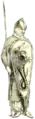 Fig. 9 : Combattant du XIe&nbsp;siècle (Hastings 1066 et 1re&nbsp;croisade).