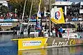 Arnaud Boissières au départ du Vendée Globe 2016-2017.