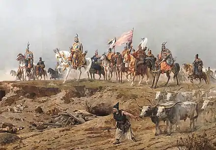 Conquête de la Hongrie par les Magyars - Panorama du peintre Árpád Feszty.