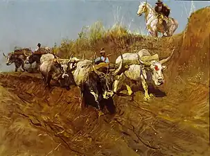 Labour de Novembre ou Buoi all'aratro (Vedute della campagna romana), 1914, Milan, Fondazione Cariplo.