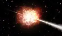 Vue d'artiste d'un sursaut gamma.