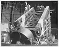 Vue du montage de l'axe polaire du télescope Hooker