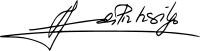 Signature de Maria de Lourdes Pintasilgo