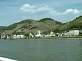 Assmannshausen au printemps (vue d'un bateau)