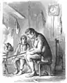Pip et Joe, durant les colères de Mrs Gargery, par John McLenan.