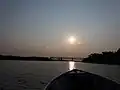 Coucher de soleil sur le río Arapey Grande.