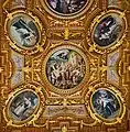 Détail d'un caisson du plafond