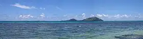 Vue d'Aukena depuis Mangareva.