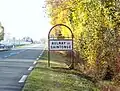 Le panneau d'entrée en provenance de La Villedieu sur la D950.