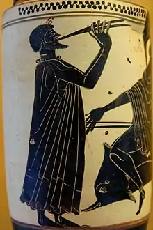 Joueur d'Aulos.