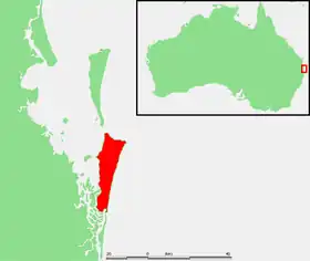 Localisation de l'île.