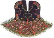 La broderie de soie sur le velours datant du XVIIIe siècle, Gandja, Azerbaïdjan