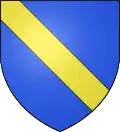 d'azur à la bande d'or