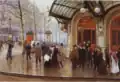 La sortie du théâtre vers 1900.