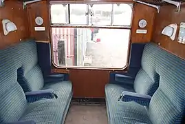 Compartiment de seconde classe (ancienne troisième classe).