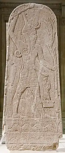 Stèle de Baal au foudre, XVe – XIIIe siècle, musée du Louvre.
