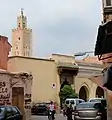 Vue du minaret et de la fontaine Bab Doukkala