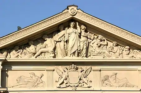 L'Art, la Renommée et la Musique (vers 1862), Baden-Baden, théâtre de Baden-Baden (de).