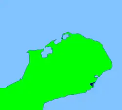 Carte de la baie Cocinetas au sud-est de la péninsule de Guajira.