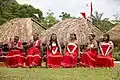 Chant traditionnel au cours d'une cérémonie Palikur en août 2019.