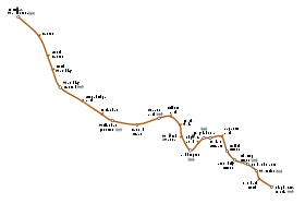 Voir la carte de la ligne.
