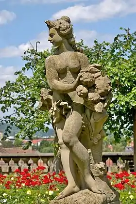 Statue de la roseraie de Bamberg
