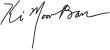 Signature de Ban Ki-moon반기문