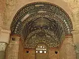 Mosaïque d’abside du Ve siècle du baptistère paléo-chrétien.