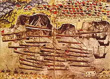 La flotte de Barberousse dans la rade de Toulon, miniature de Nasuh al-Matraki (en)