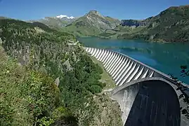 Le barrage de Roselend dans le Beaufortain