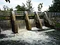 Barrage sur la rivière Yamaska près de Foster.