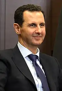 Bachar el-Assad, président de la République arabe syrienne depuis 2000.